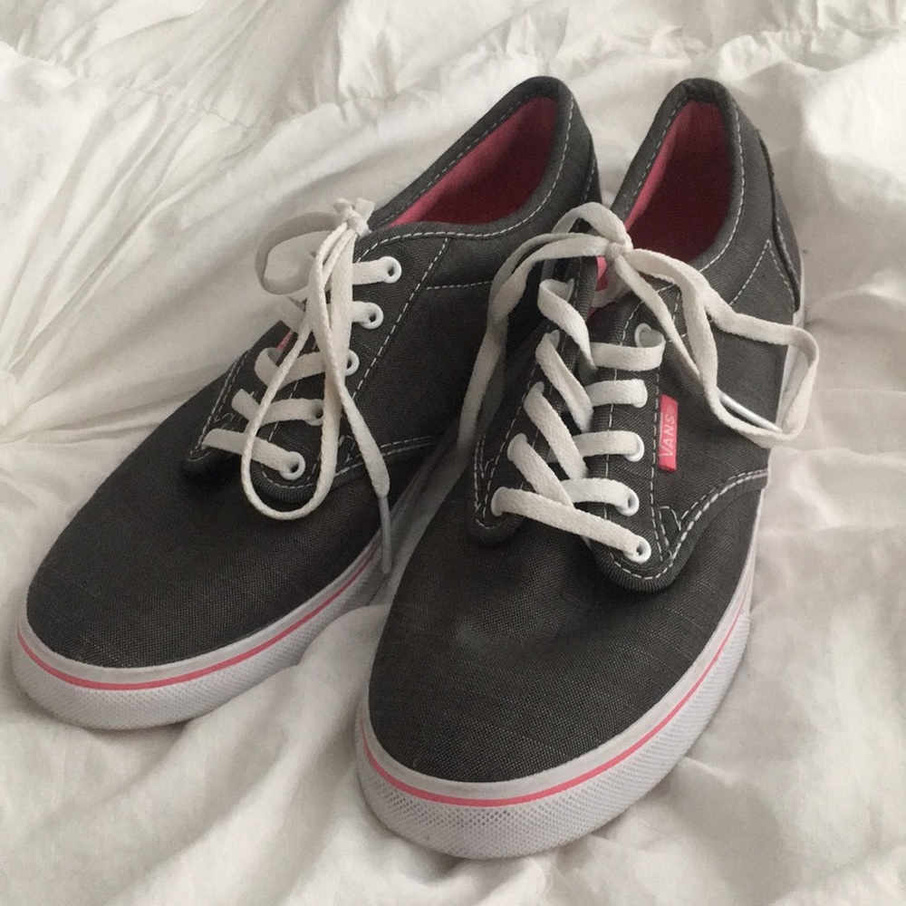 Gray Vans! Only worn once!!